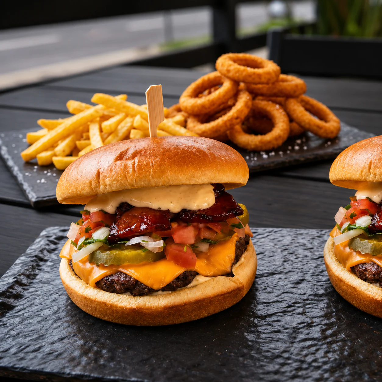 2 Burger La Anfitriona + Papas Fritas + Aros de Cebolla + 2 Sodas por solo $15 en Score y Sabor - Image 3